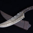 3633 Professional Chef Knife-Hand-Forged High Carbon Steel Boning Knife,Sharp Feather Blade,with Wooden Handle & Sheath