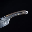 3633 Professional Chef Knife-Hand-Forged High Carbon Steel Boning Knife,Sharp Feather Blade,with Wooden Handle & Sheath