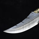 3186 Professional Chef Knife-Hand-Forged High Carbon Steel Boning Knife,Sharp Feather Blade,with Wooden Handle & Sheath