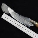 3186 Professional Chef Knife-Hand-Forged High Carbon Steel Boning Knife,Sharp Feather Blade,with Wooden Handle & Sheath
