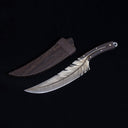 3633 Professional Chef Knife-Hand-Forged High Carbon Steel Boning Knife,Sharp Feather Blade,with Wooden Handle & Sheath