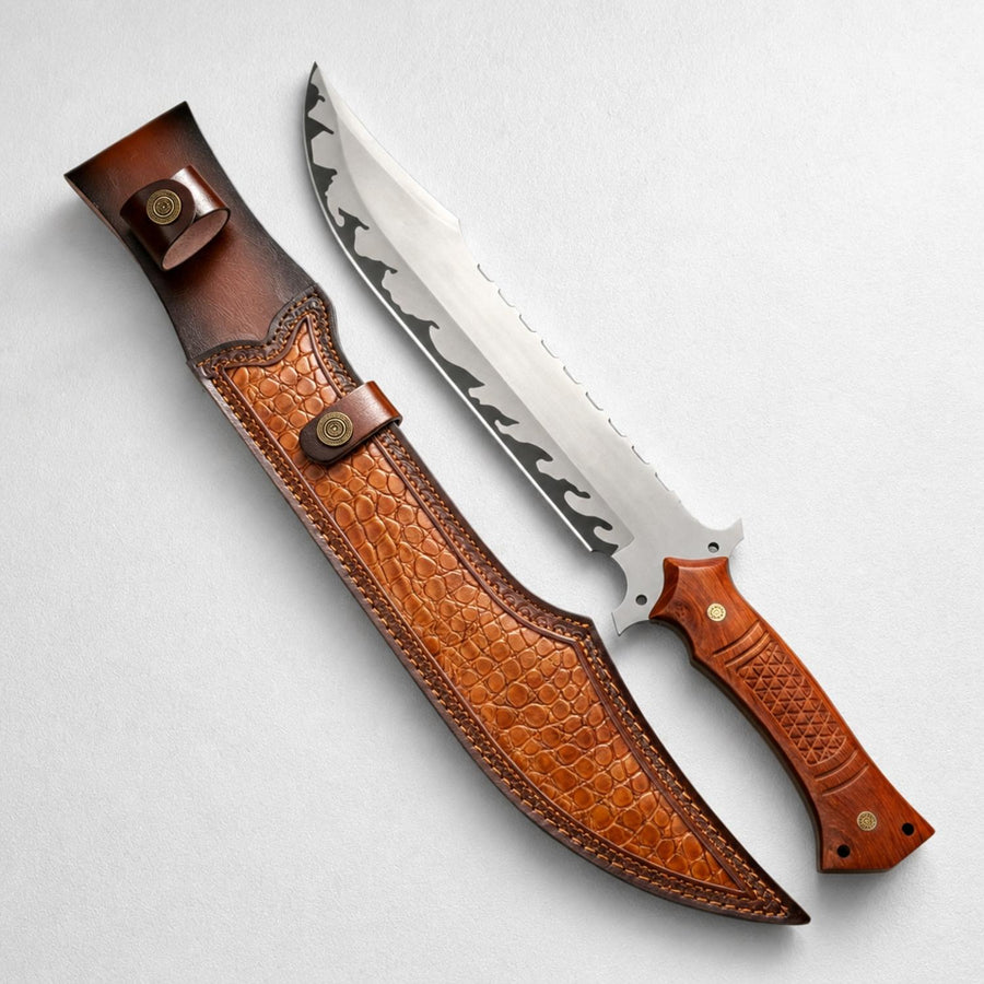 Black Panther 48.5cm Full Tang Outdoor Knife – 9Cr13 Steel Heavy-Duty Survival Chopper